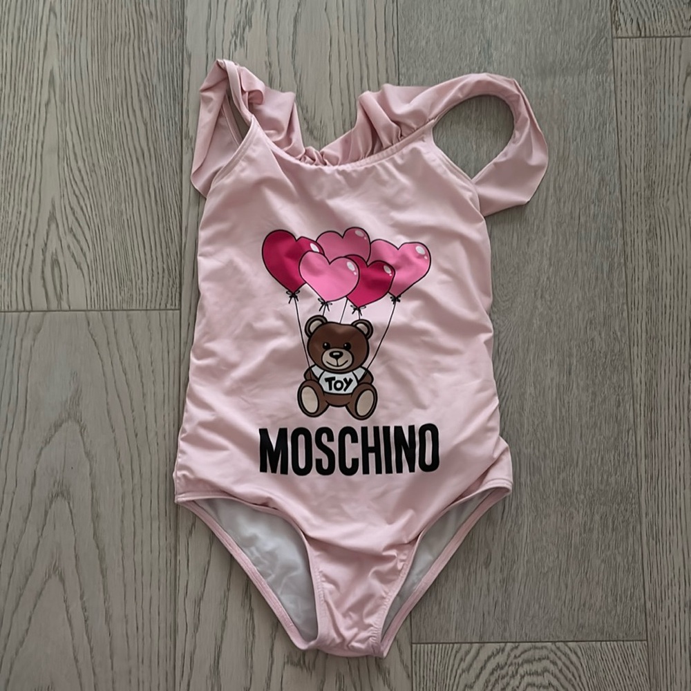 Girls moschino bathing suit size 8